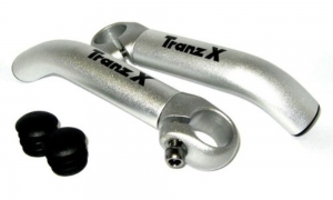 Tranzx Barends Gebogen Zilver - Fiets accessoires|Bar ends - BikeCollect